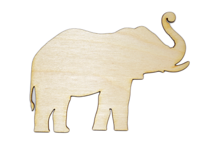 Laser Cut Plywood #1 Elephants (5 Pieces)