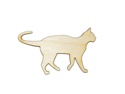 Laser Cut Plywood Cats (5 Pieces)