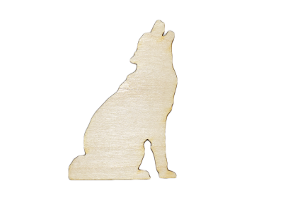 Laser Cut Plywood Howling Wolf (5 Pieces)