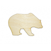 Laser Cut Plywood Grizzly Bears (5 Pieces)