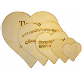 10'' Laser Cut Wedding hearts w/ Optional Laser Engraving