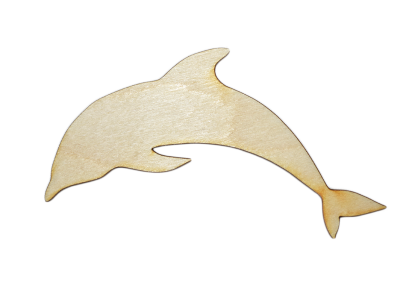 Laser Cut Plywood Dolphins (5 Pieces)