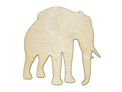 Laser Cut Plywood #2 Elephants (5 Pieces)