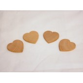 1'' Wooden Hearts (50 pcs)