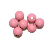 Pink Round Beads - 1/2'' (100 pcs)