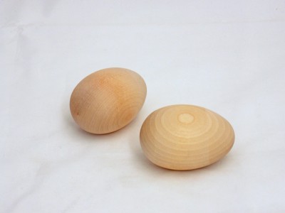 1-3/4” x 2-1/2” Wooden Eggs with rounded ends (10 pcs)
