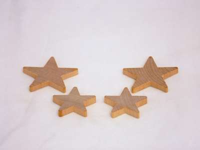 1-1/2'' pointed Wooden Star (25 pcs)